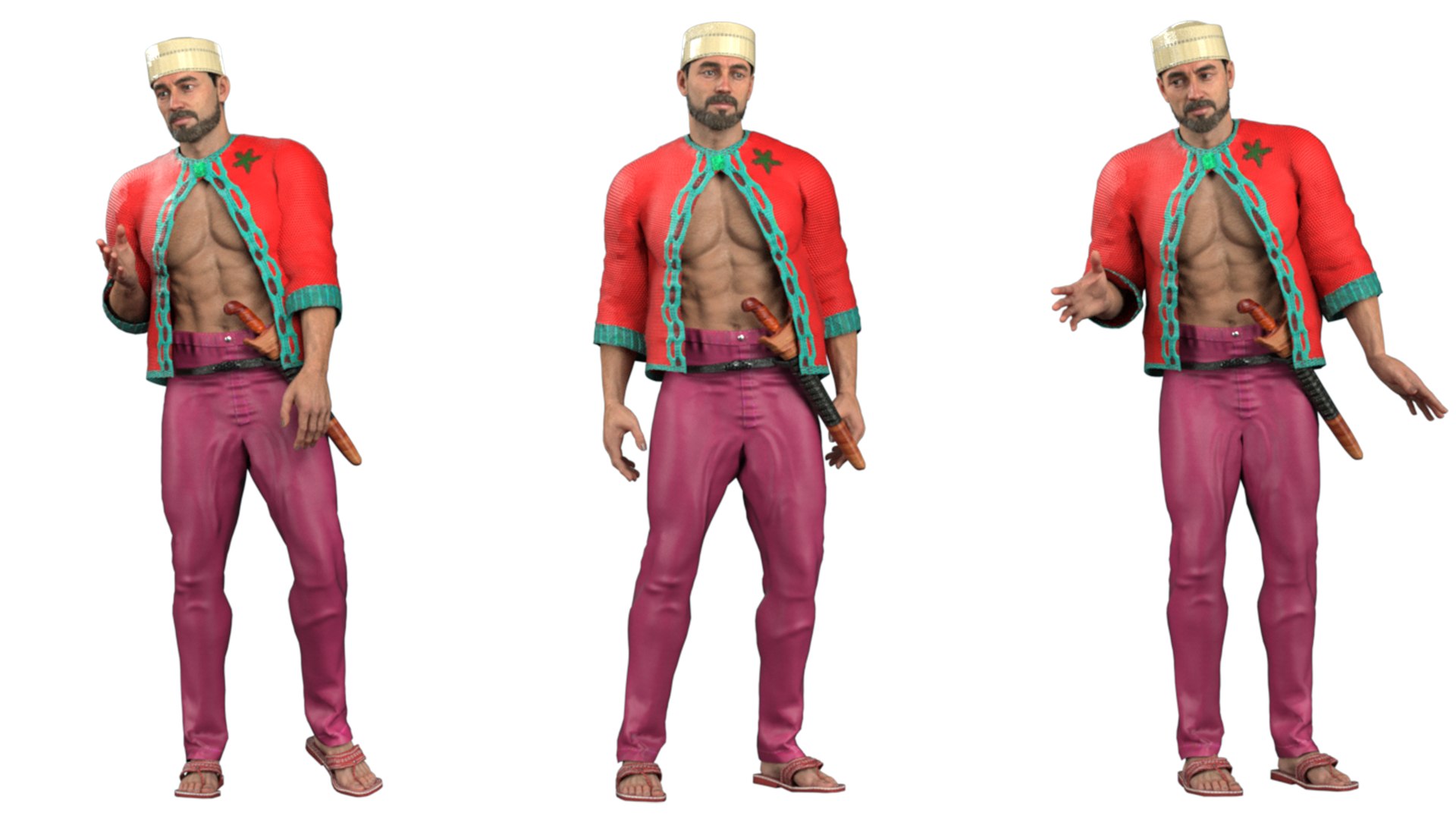 3D Realistic Rigged Muslim Fighter Man Character 3D Model - TurboSquid ...