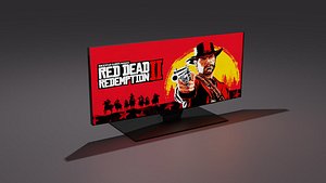 3D Black TV with pictures