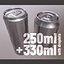 250ml 330ml droplets 3D model