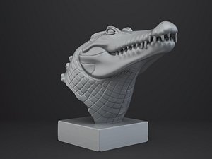 Crocodile Bust - Animal Figurine