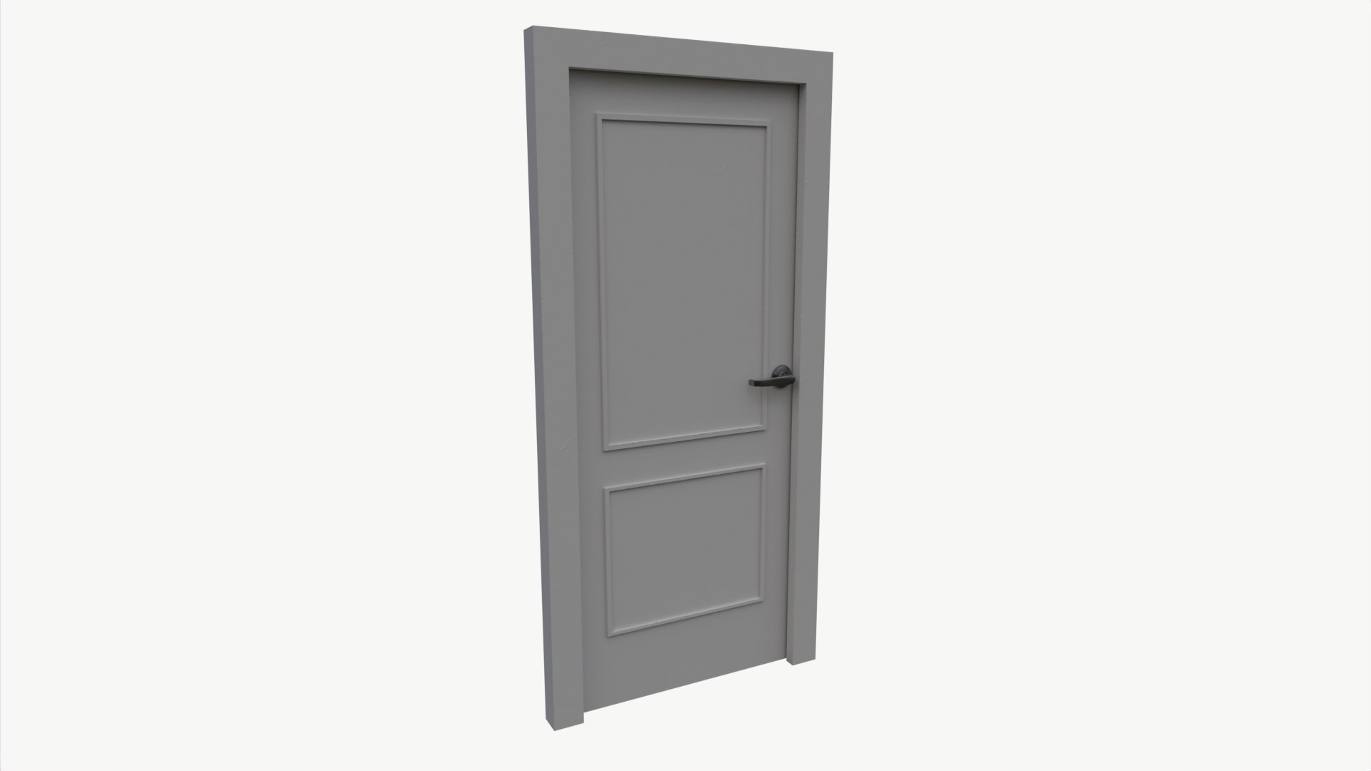 3D Model Low Poly Door Ready To Animate TurboSquid 2019351