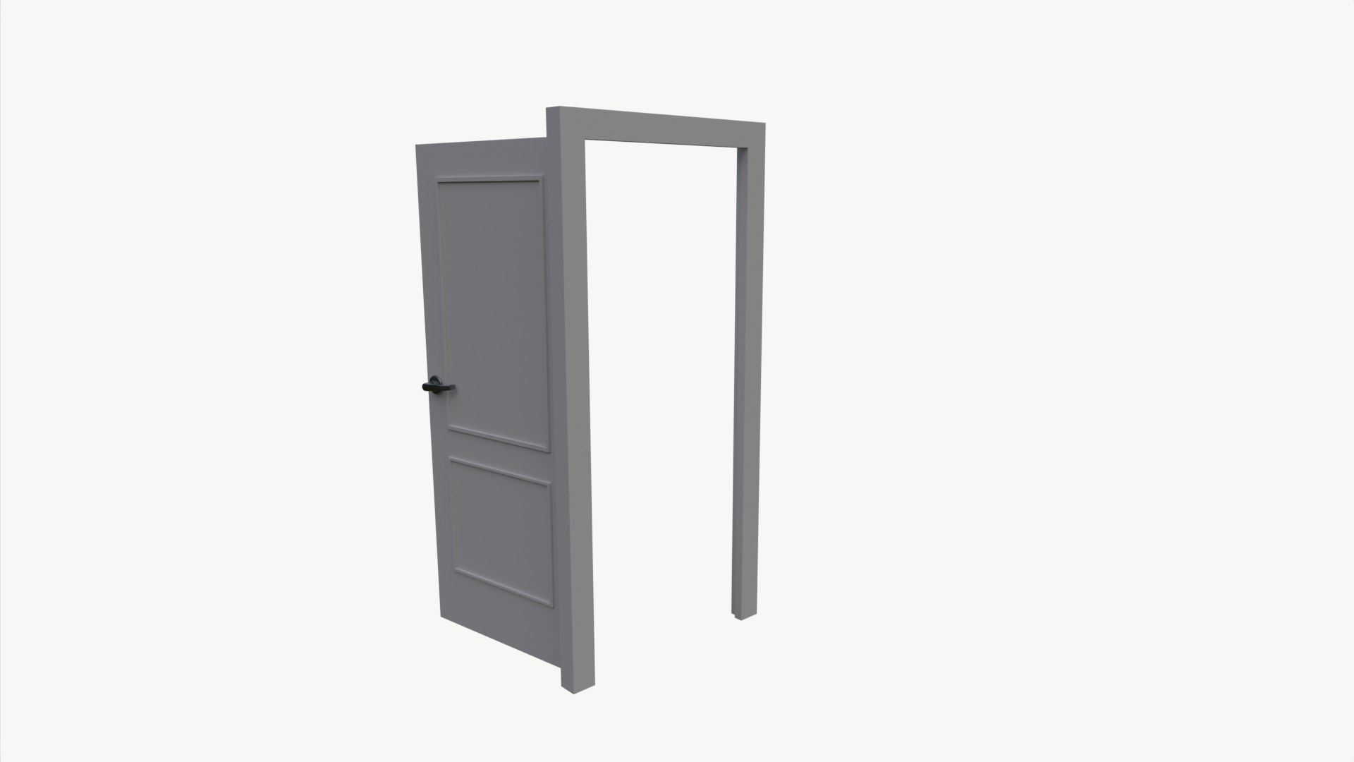 3D Model Low Poly Door Ready To Animate TurboSquid 2019351