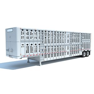3D Animal Transporter Trailer model