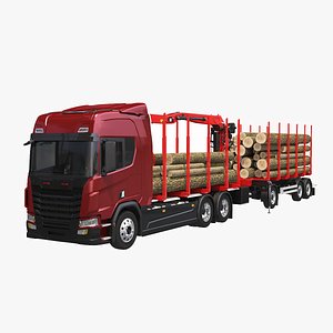 3D generic logging truck trailer