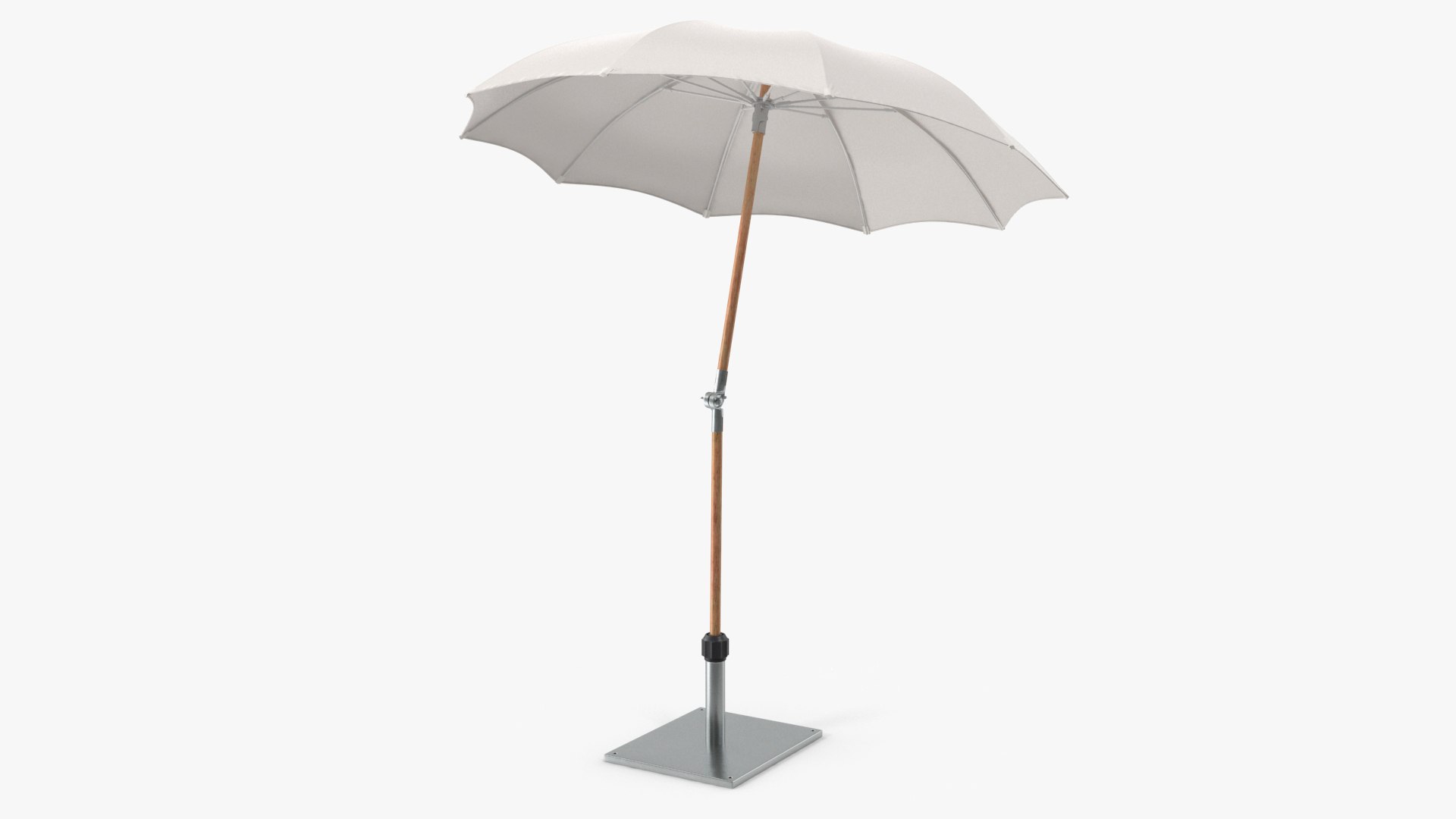 Adjustable Garden Sun Umbrella 3D model preview