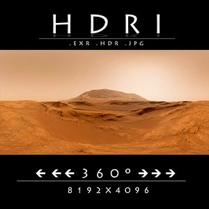 Mars Desert Landscape 8K HDRI 360Panorama EXR HDR JPG 3D model 3D model