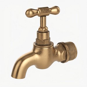 Brass faucet 3D model