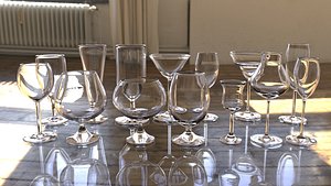 3d bar glass model