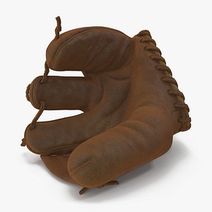Vintage Baseball Glove Generic Rigged for Modo