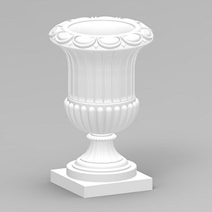 Elegant Classical Urn 3D Model for Decoration and 3D Printing 3D model