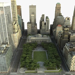 3d model manhattan district 03 city