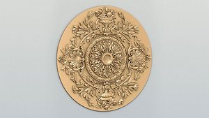 3D Round rosette 055