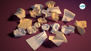 3D crumpled papers
