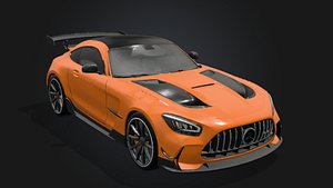Orange Sports Coupe Car - High-Performance Supercar 3D Model