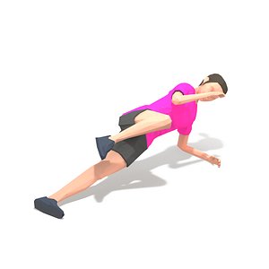 3D exercise woman model