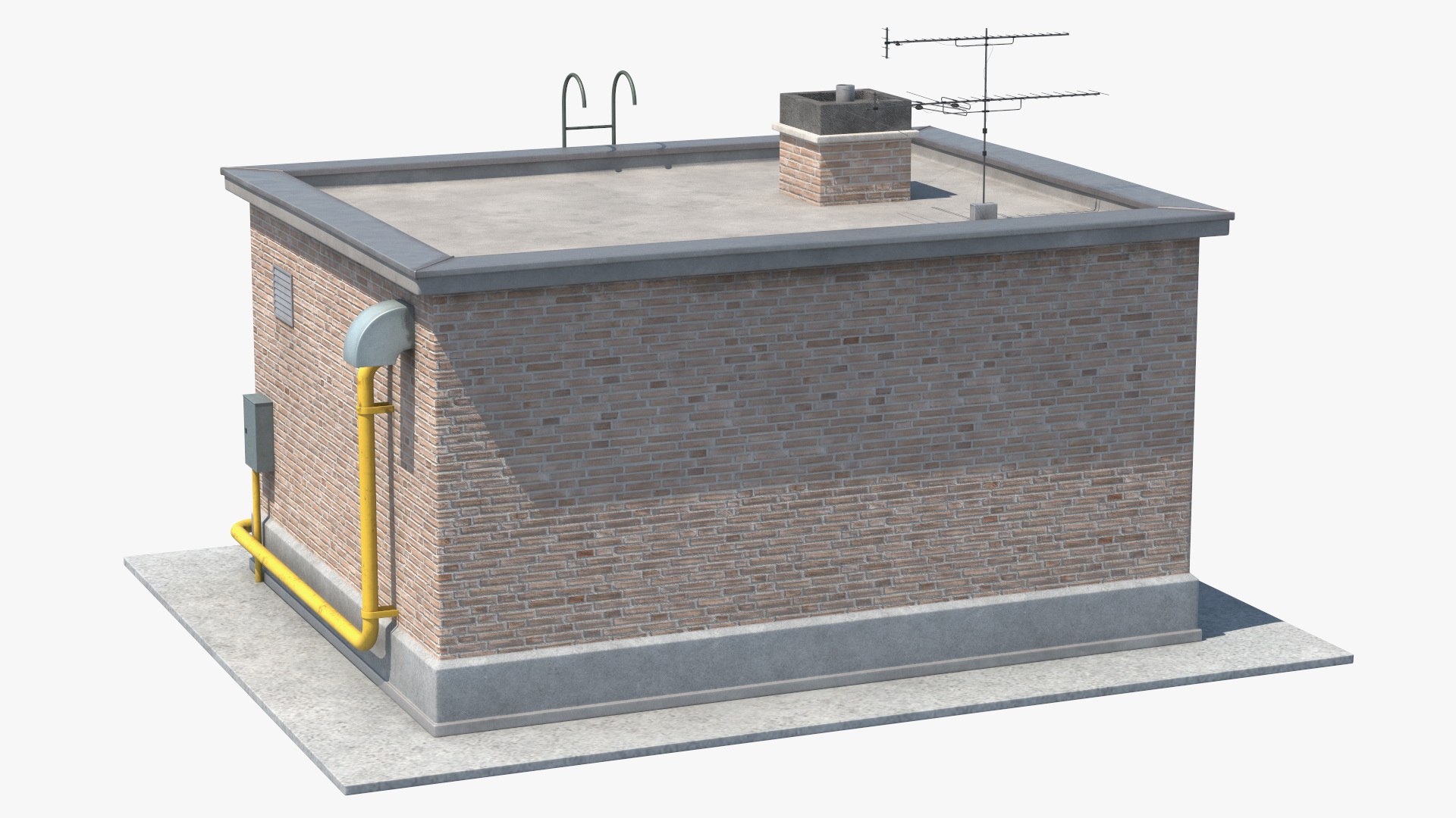 3D Model Rooftop Entrance - TurboSquid 2198540