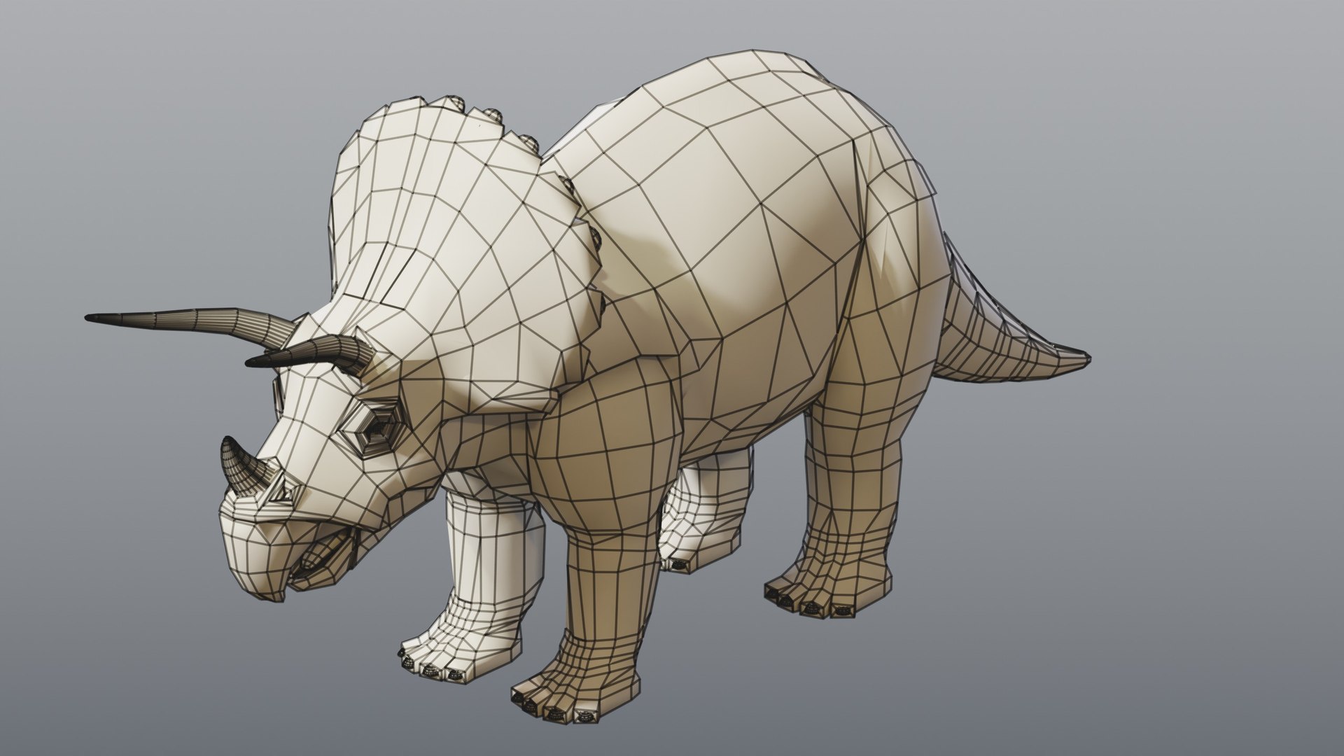 Triceratops - Static PBR model https://p.turbosquid.com/ts-thumb/1y/FmJGPS/yY/10_triceratopsstatic_10_wire_cage/jpg/1791927876/1920x1080/fit_q87/fafdb027efec145e4ce0c2470a70a537e9f04482/10_triceratopsstatic_10_wire_cage.jpg