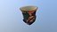 Mug witch bunch wine cup clay hand-made low poly