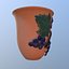 Mug witch bunch wine cup clay hand-made low poly