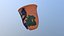 Mug witch bunch wine cup clay hand-made low poly