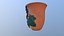 Mug witch bunch wine cup clay hand-made low poly