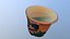 Mug witch bunch wine cup clay hand-made low poly