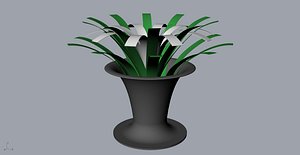 orchid wine bottle 3D model