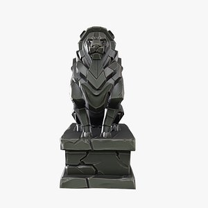 Stylized Statue Lion