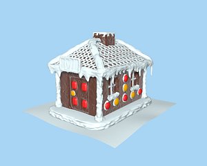 3D model gingerbread house