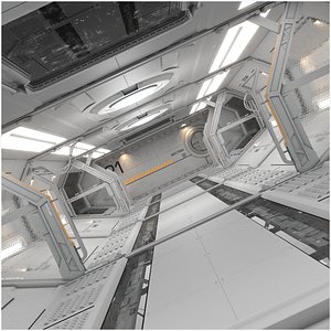 Sci fi Corridor Modular detailed