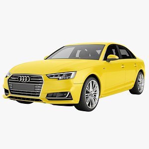 Audi A4 (B9) S-line saloon with HQ interior 2019 3D model
