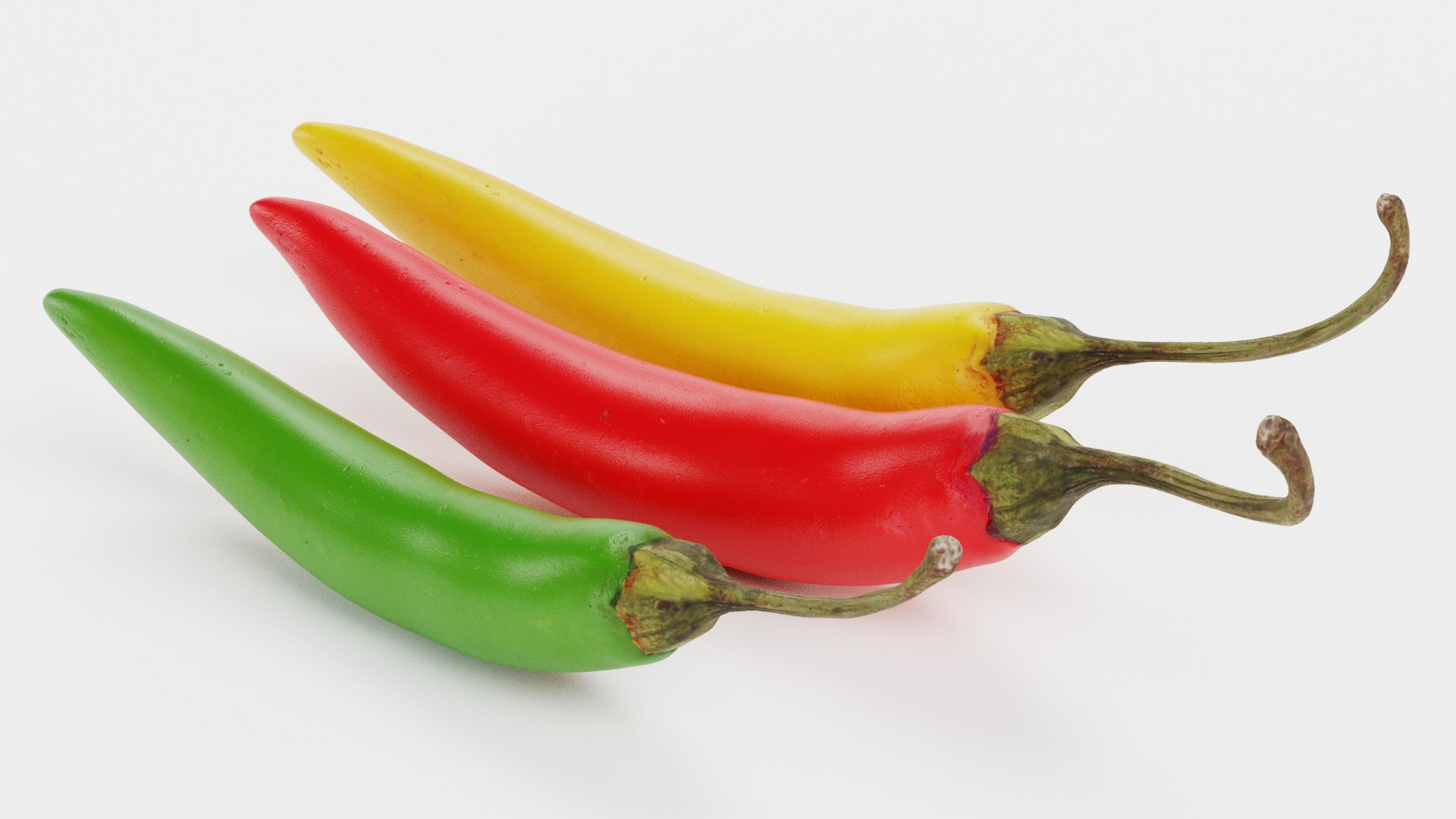 Chilli Peppers 3D Model - TurboSquid 1793968