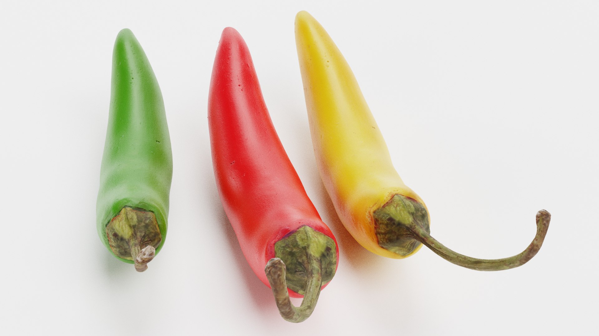 Chilli Peppers 3D Model - TurboSquid 1793968