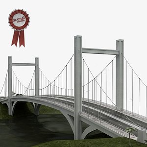 3D suspension bridge model