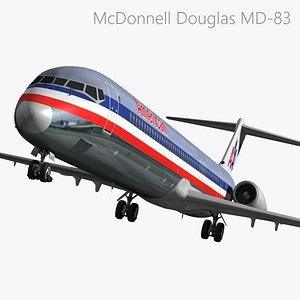 mcdonnell douglas american airlines 3d model