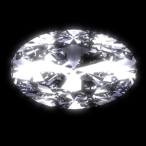 diamond oval brilliant cut 3d model