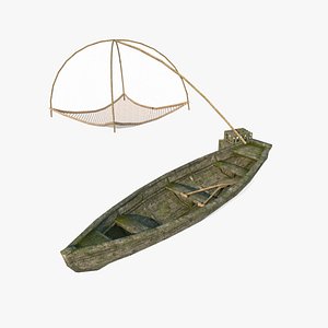 Ancient carrying small fishing boats