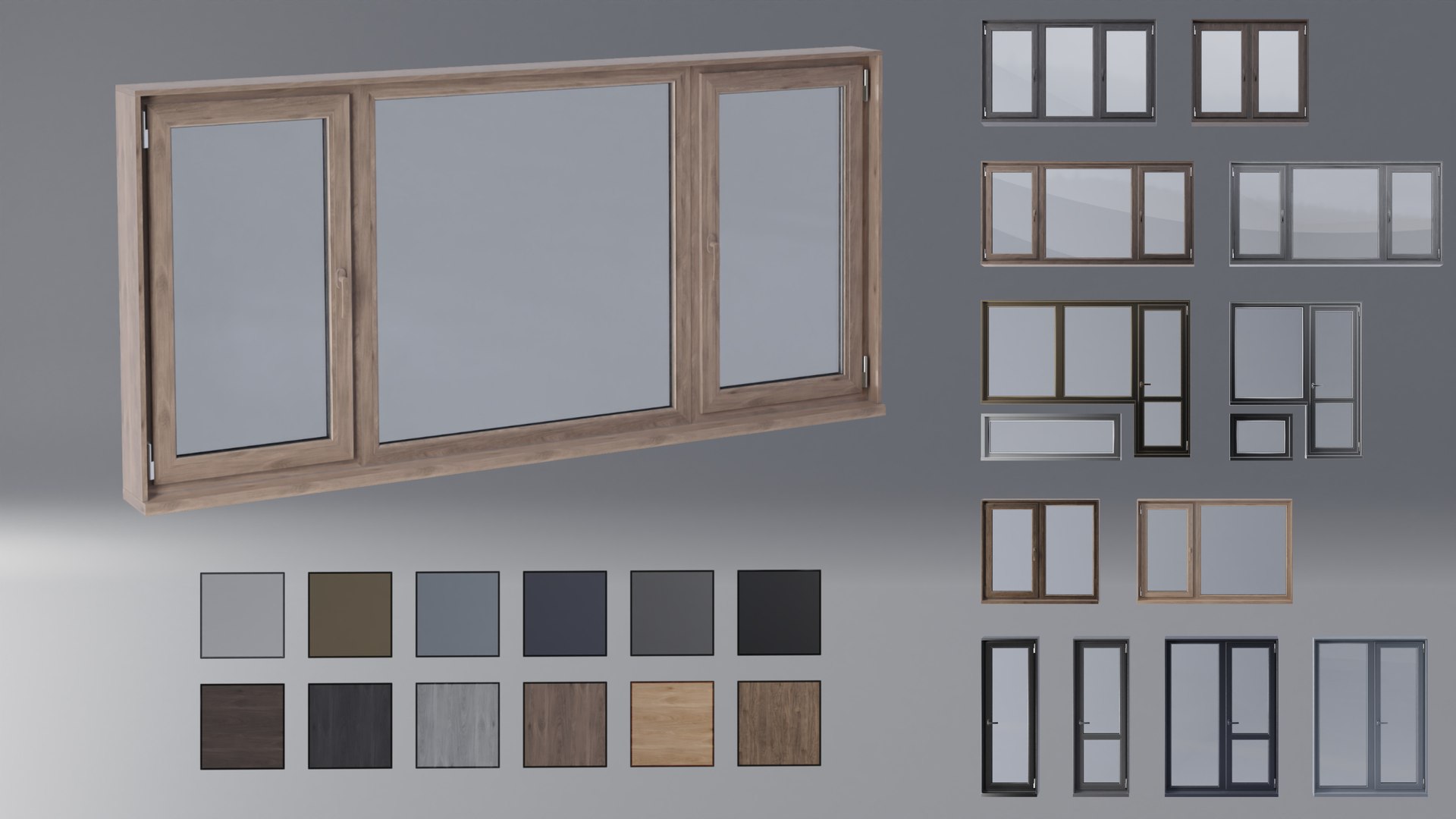 3D Model Luxury Window Collection Style 1 - TurboSquid 2127243