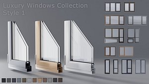 3D model Luxury Window Collection Style 1