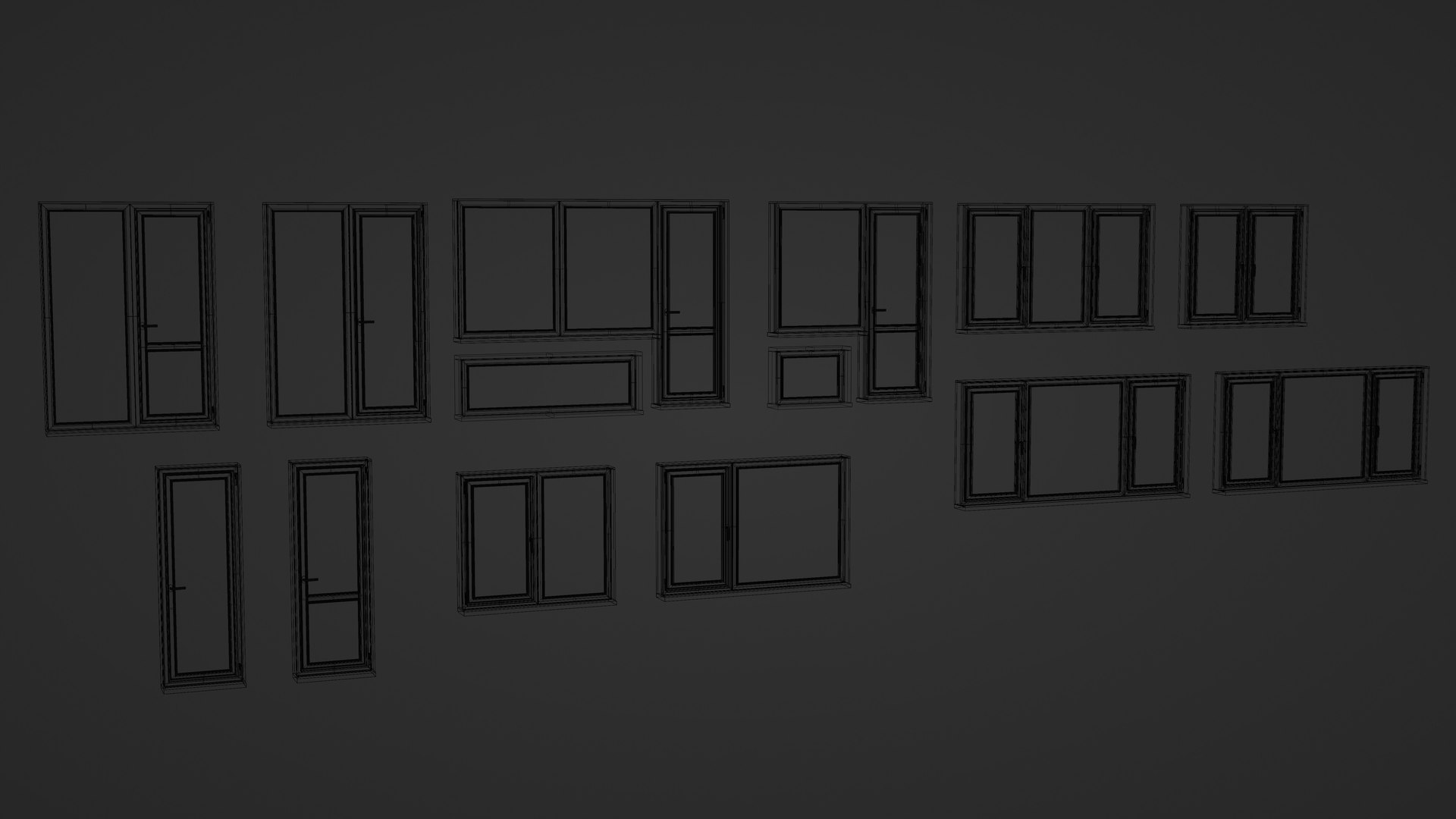 3D Model Luxury Window Collection Style 1 - TurboSquid 2127243