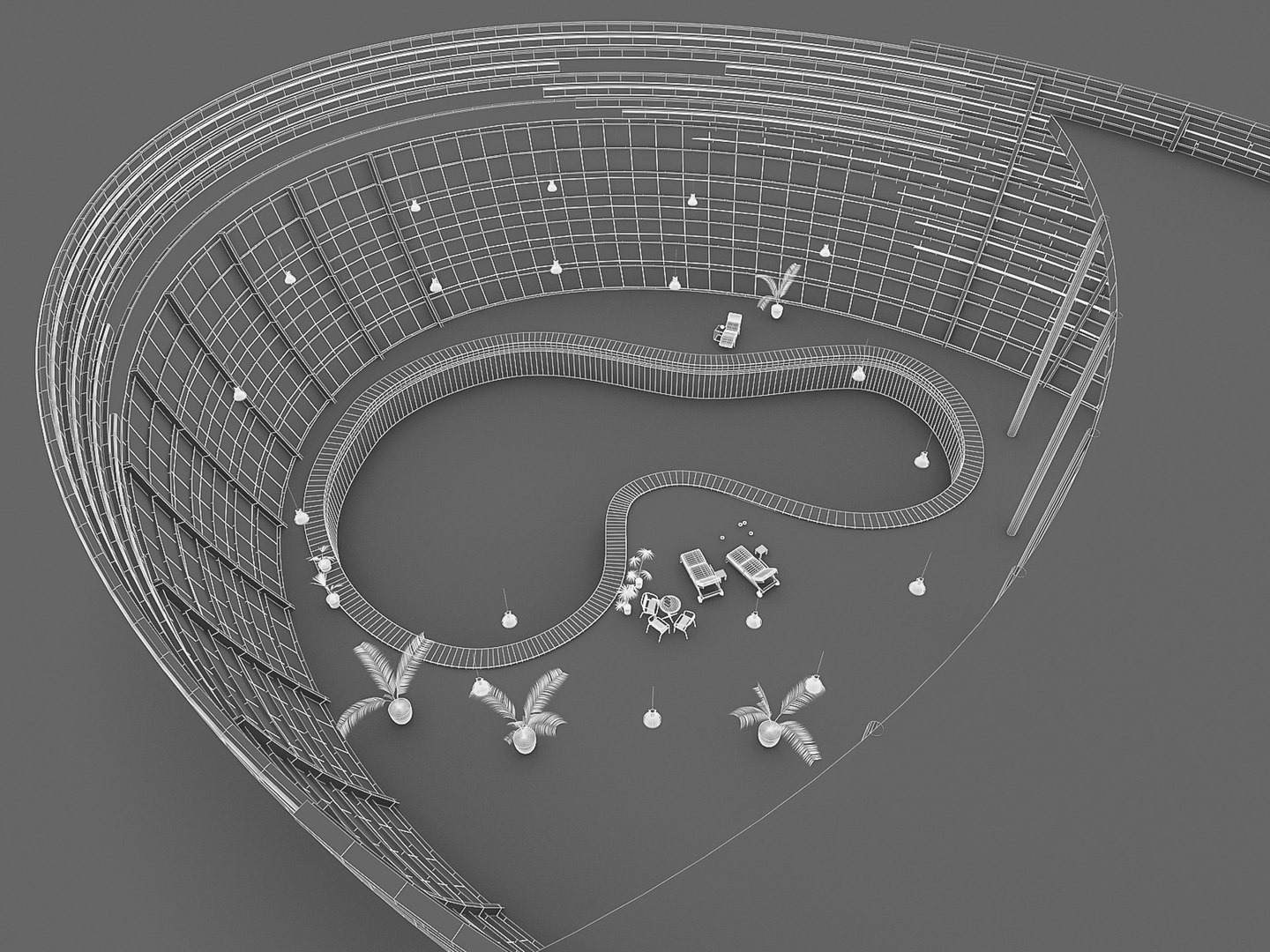 3D Swimming Pool Interior model - TurboSquid 1751295