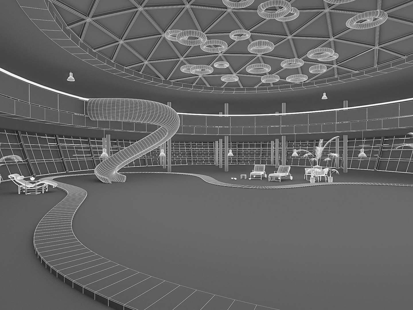 3D Swimming Pool Interior model - TurboSquid 1751295