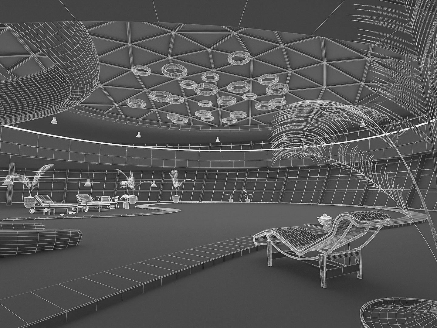 3D Swimming Pool Interior model - TurboSquid 1751295