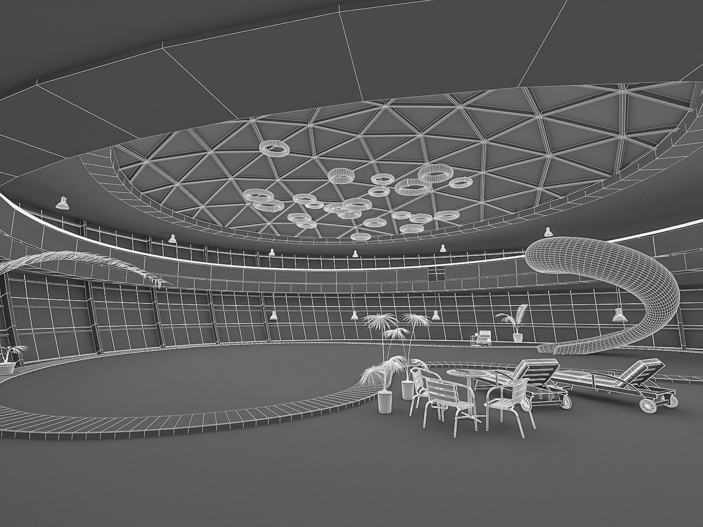 3D Swimming Pool Interior model - TurboSquid 1751295