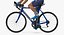 3D model athlete cyclist blue suit