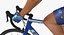 3D model athlete cyclist blue suit