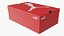 Картонная коробка для обуви Puma, красная