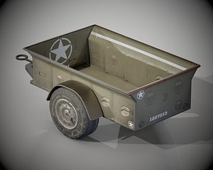 Military Cargo Trailer 3D Asset