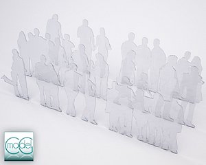 3d silhouette people