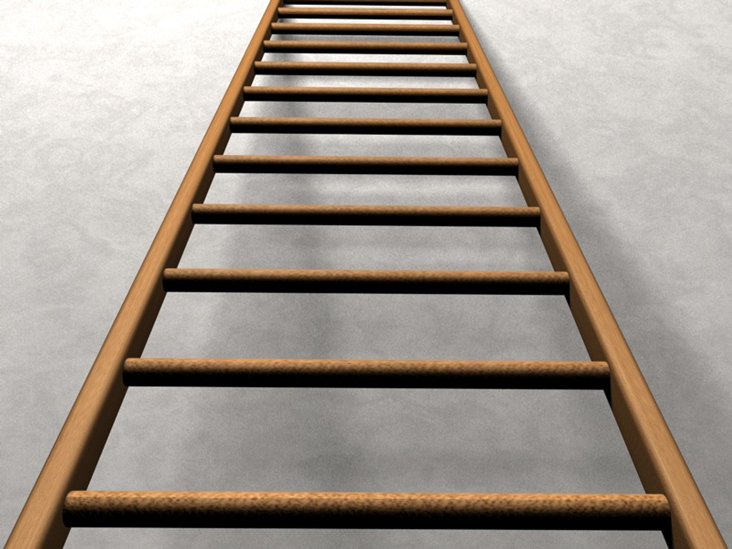 free wooden ladder 3d model